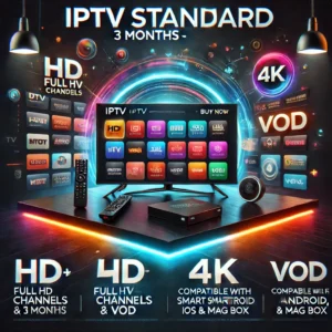 IPTV Subscription STANDARD 3 Months - Reliable Streaming Service for 3 Months Access